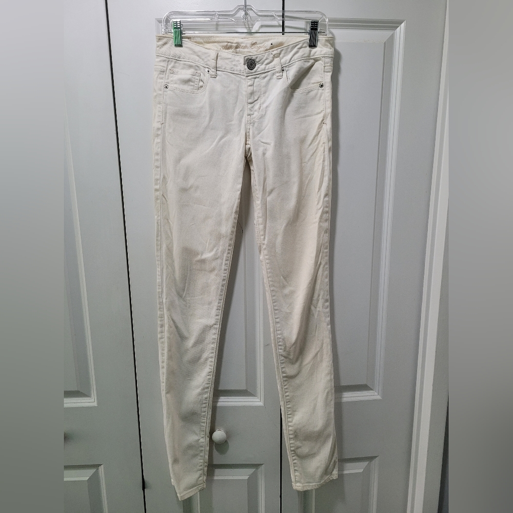 Extra Long American Eagle White Skinny Jeans